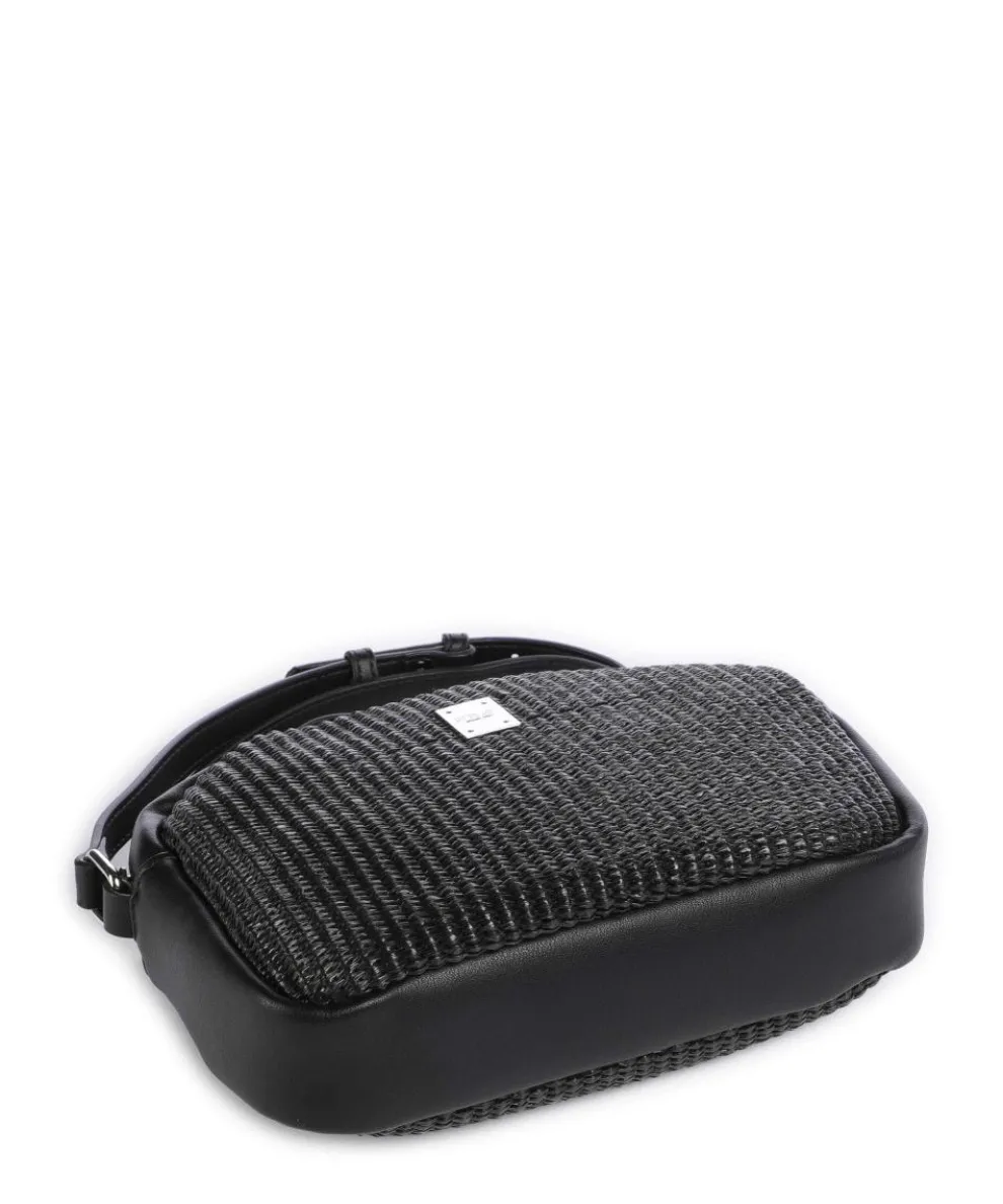 Umhängetasche Polypropylen, Lederimitat schwarz