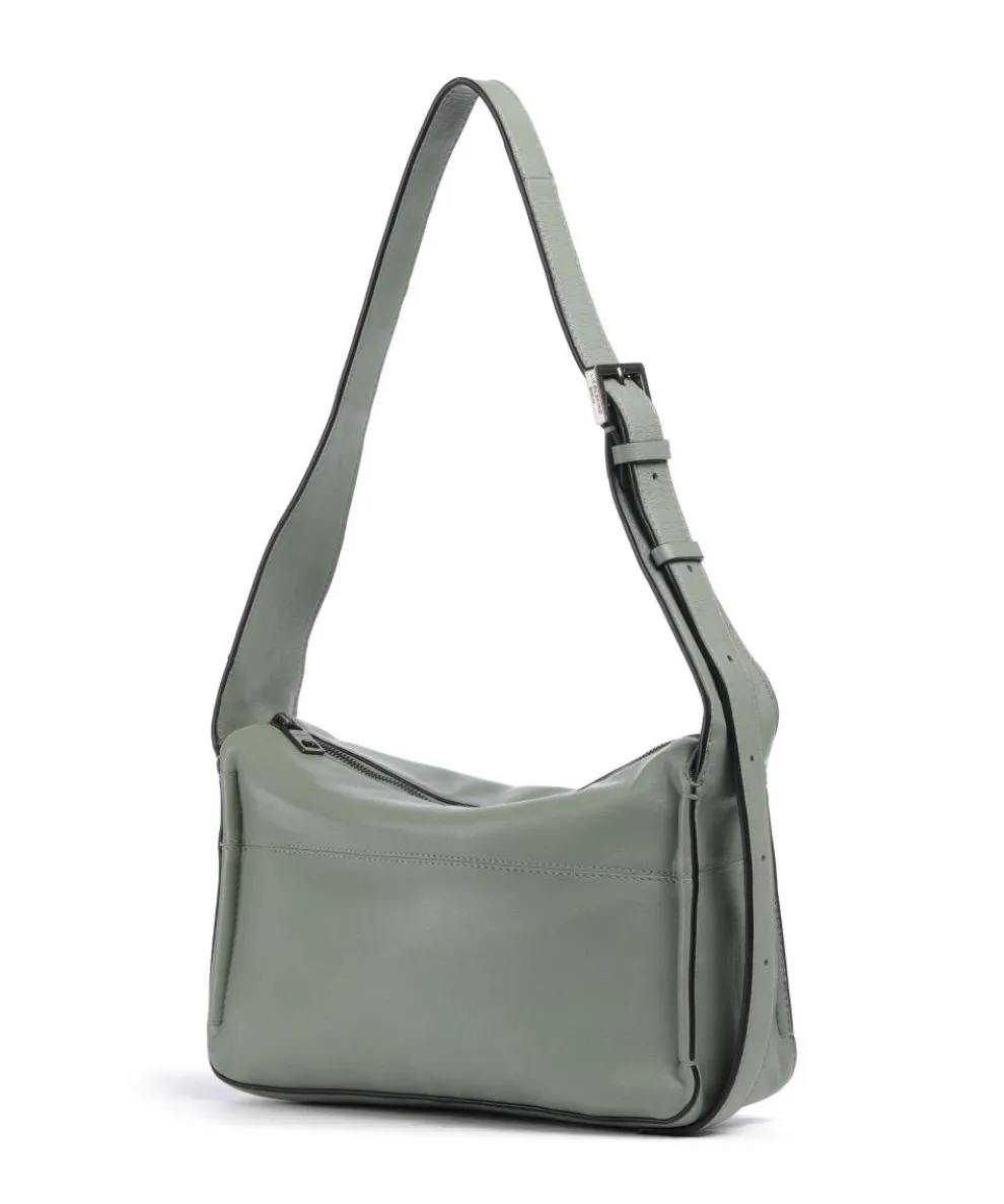 Sky Sheep Natural S Schultertasche Schafsleder grünblau