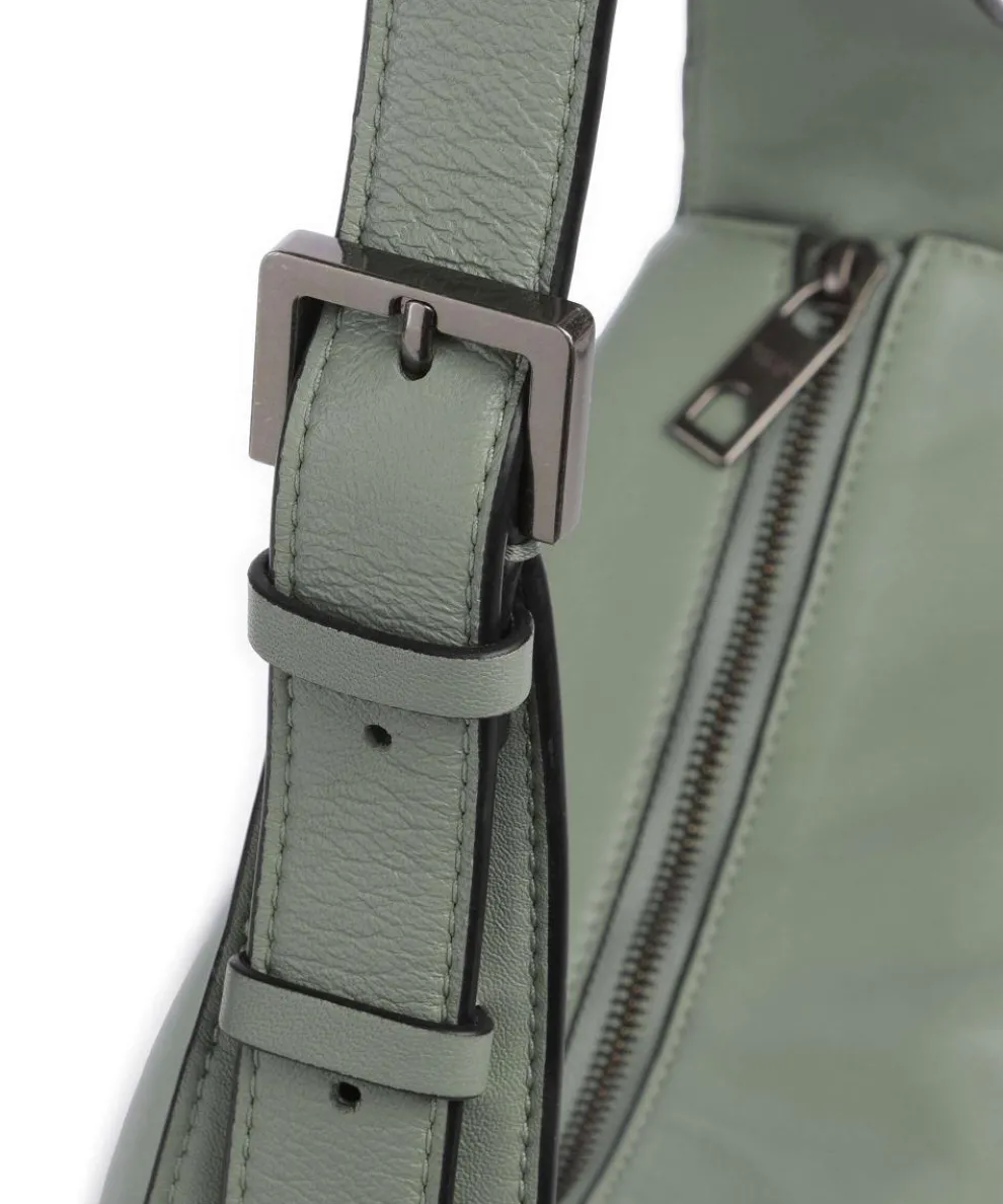 Sky Sheep Natural S Schultertasche Schafsleder grünblau