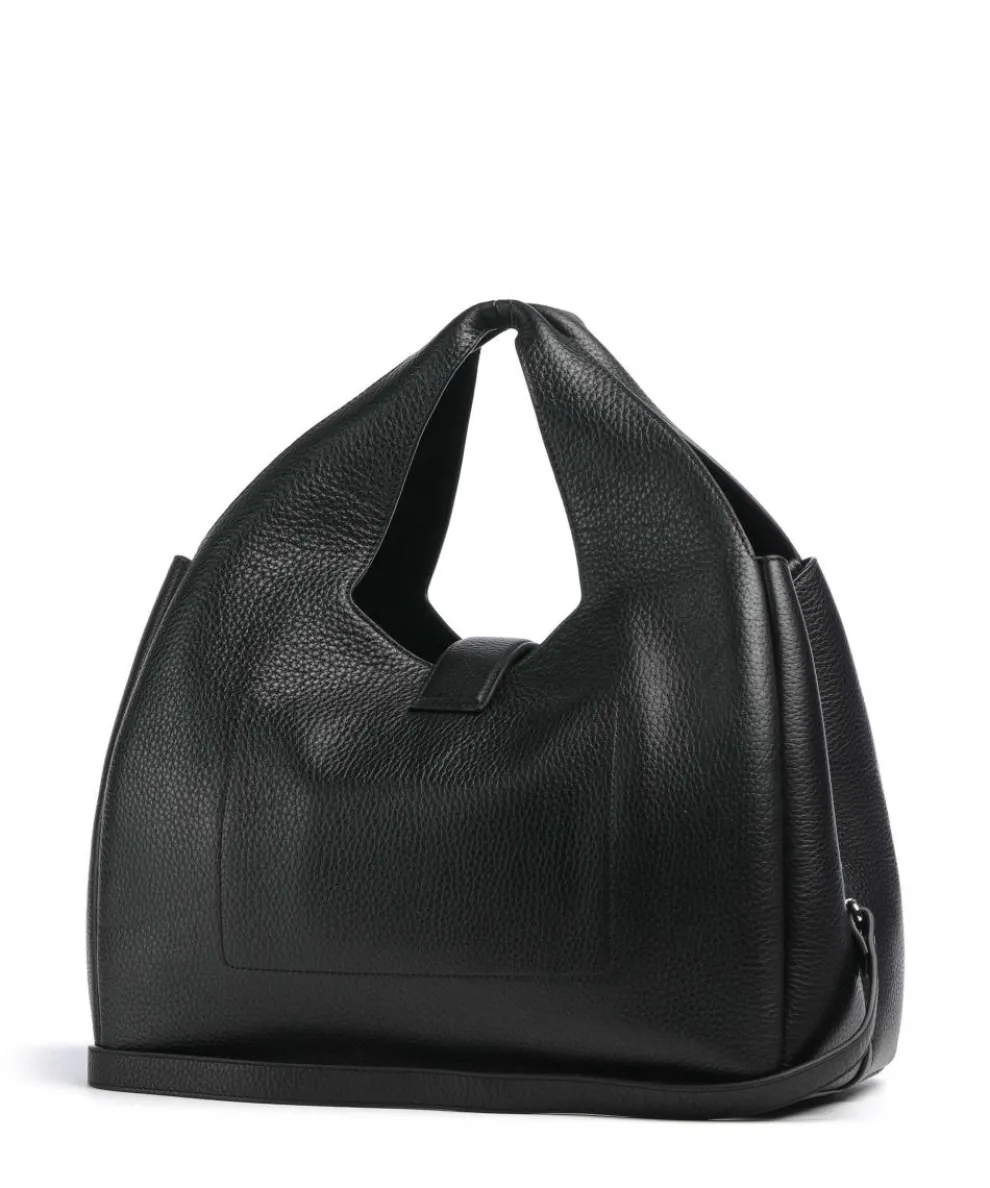 Sloane Street Handtasche genarbtes Rindsleder schwarz