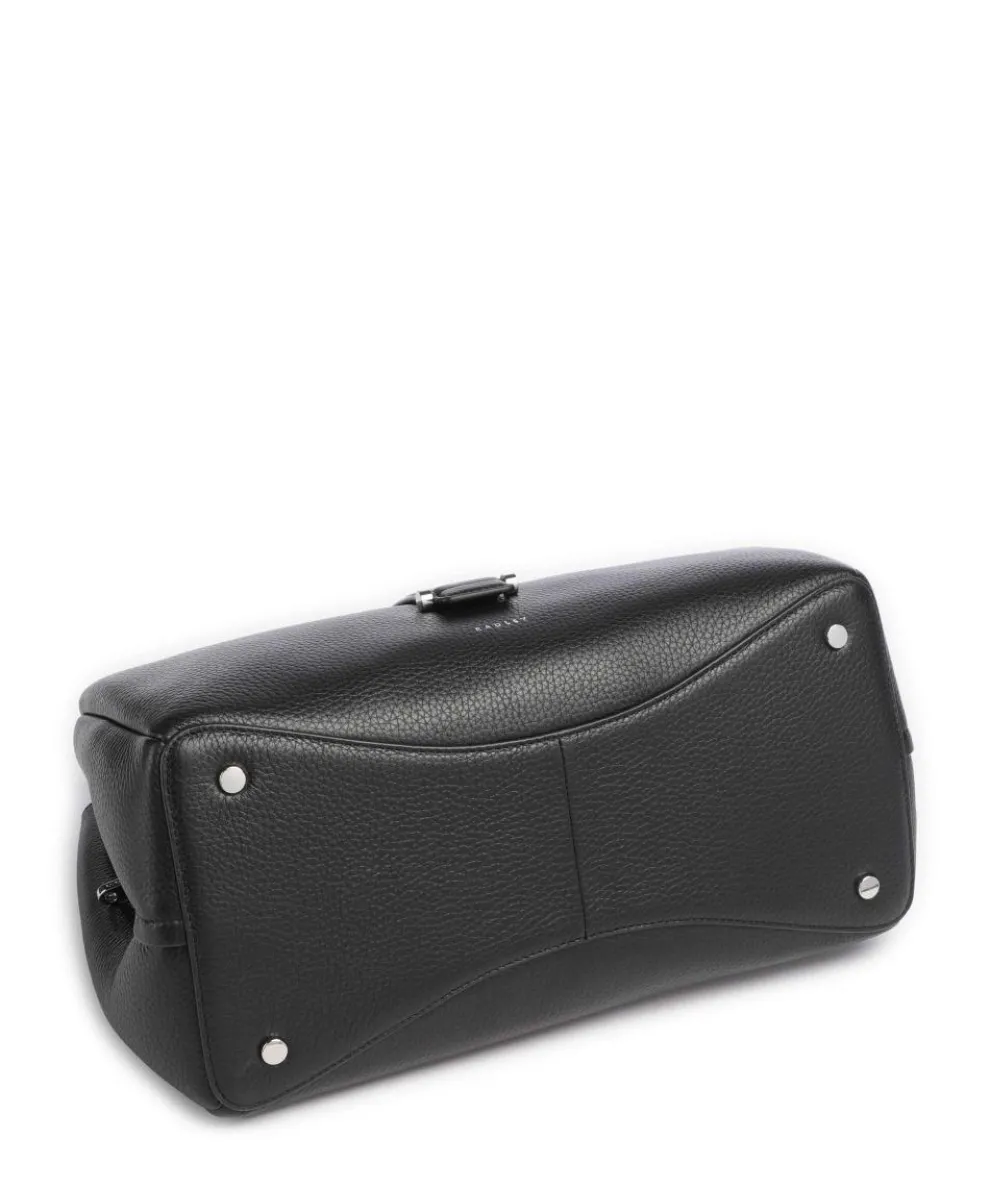 Sloane Street Handtasche genarbtes Rindsleder schwarz