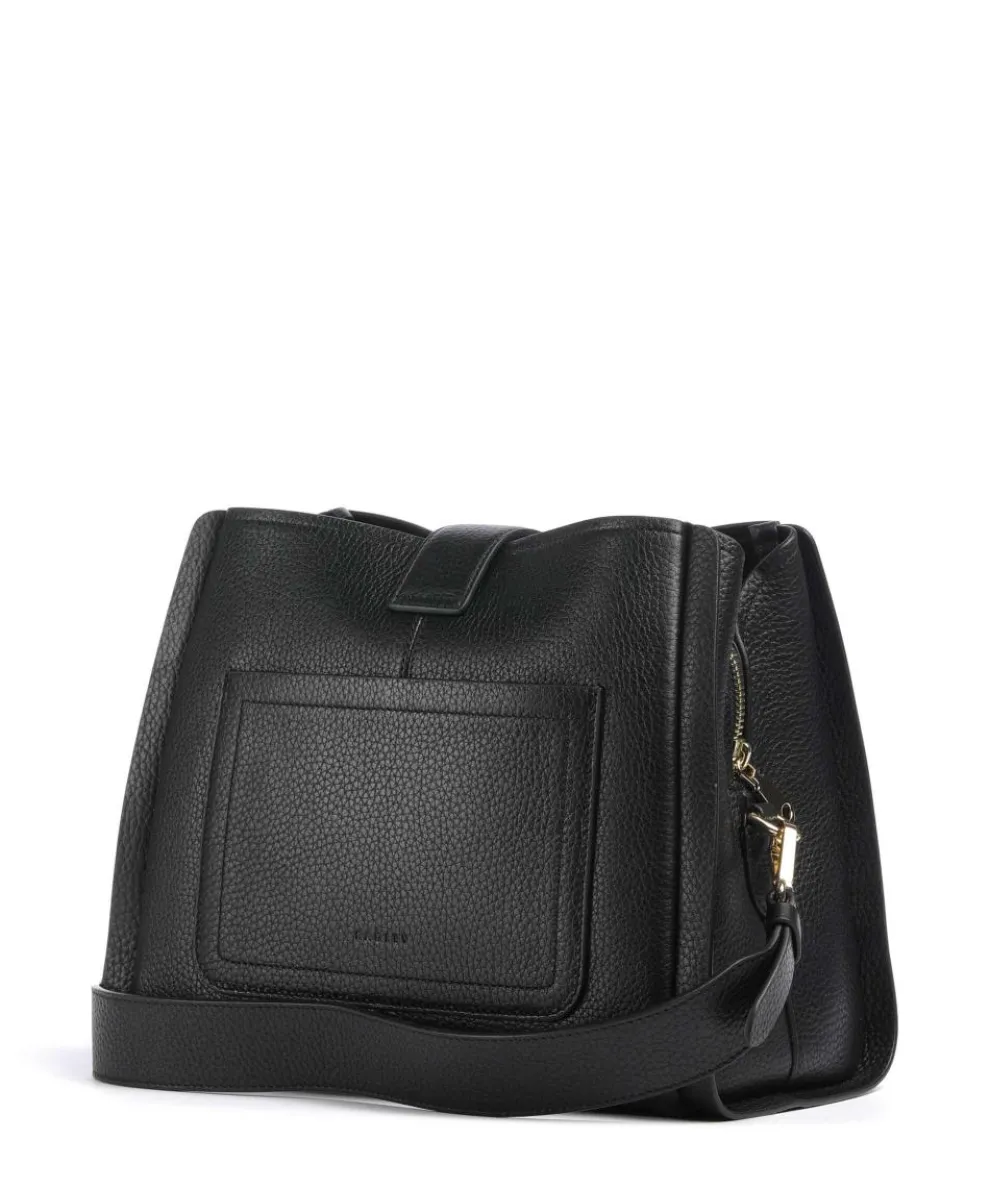 Sloane Street Umhängetasche genarbtes Rindsleder schwarz