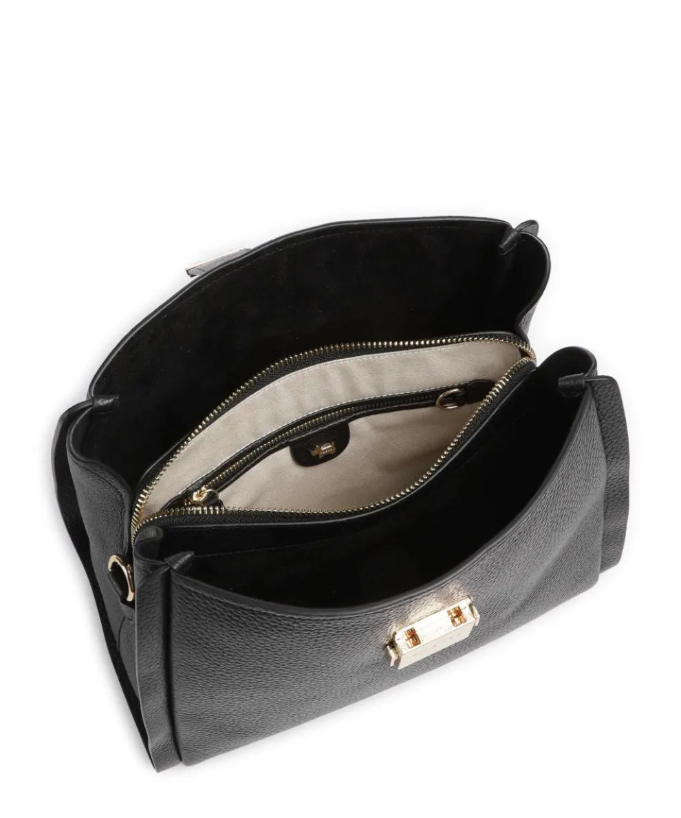 Sloane Street Umhängetasche genarbtes Rindsleder schwarz