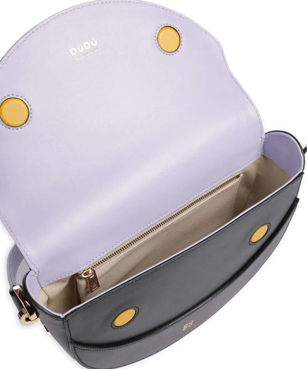 Smile Bag Schultertasche genarbtes Leder schwarz