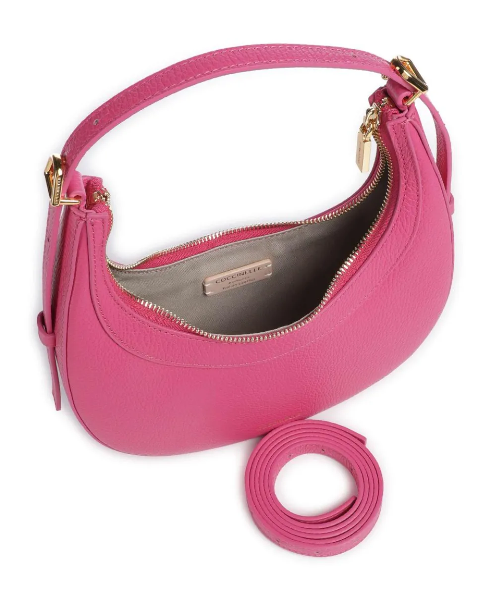 Whisper Schultertasche genarbtes Rindsleder fuchsia