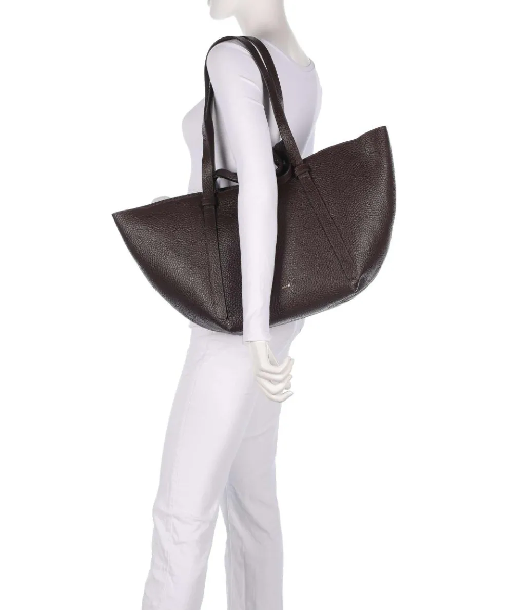 Tekla Cosmo Large Shopper genarbtes Leder wein