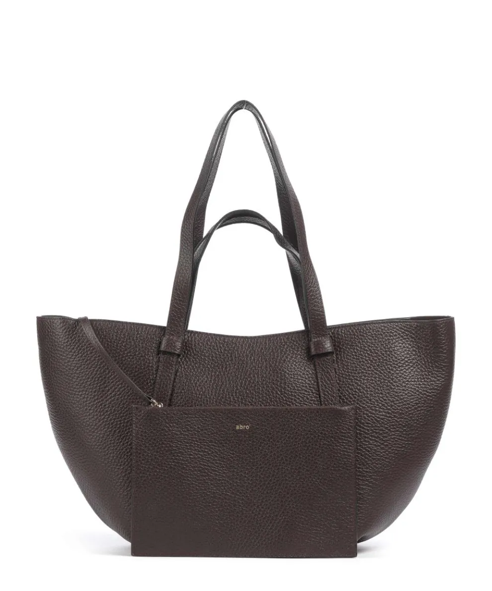 Tekla Cosmo Large Shopper genarbtes Leder wein