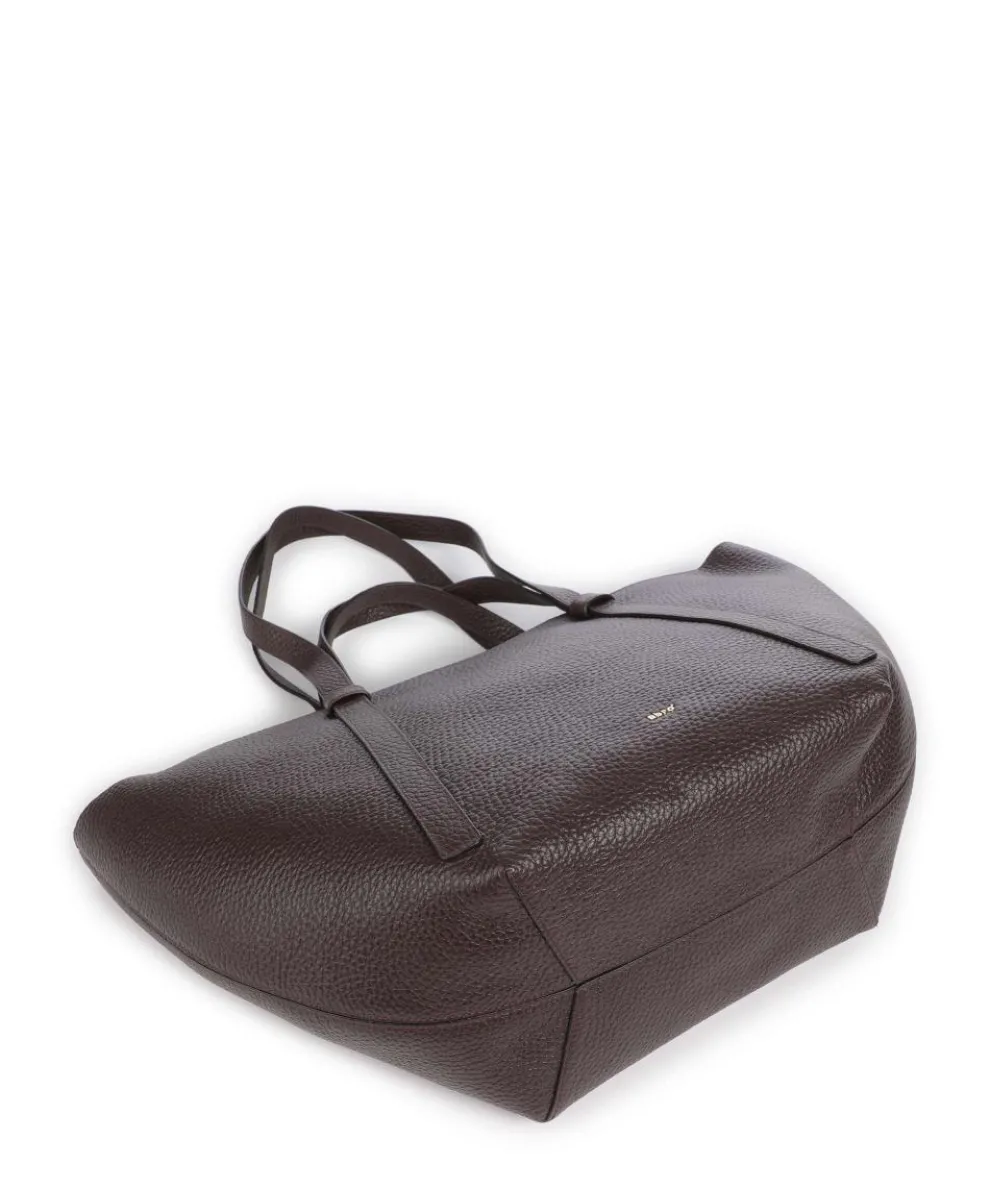 Tekla Cosmo Large Shopper genarbtes Leder wein