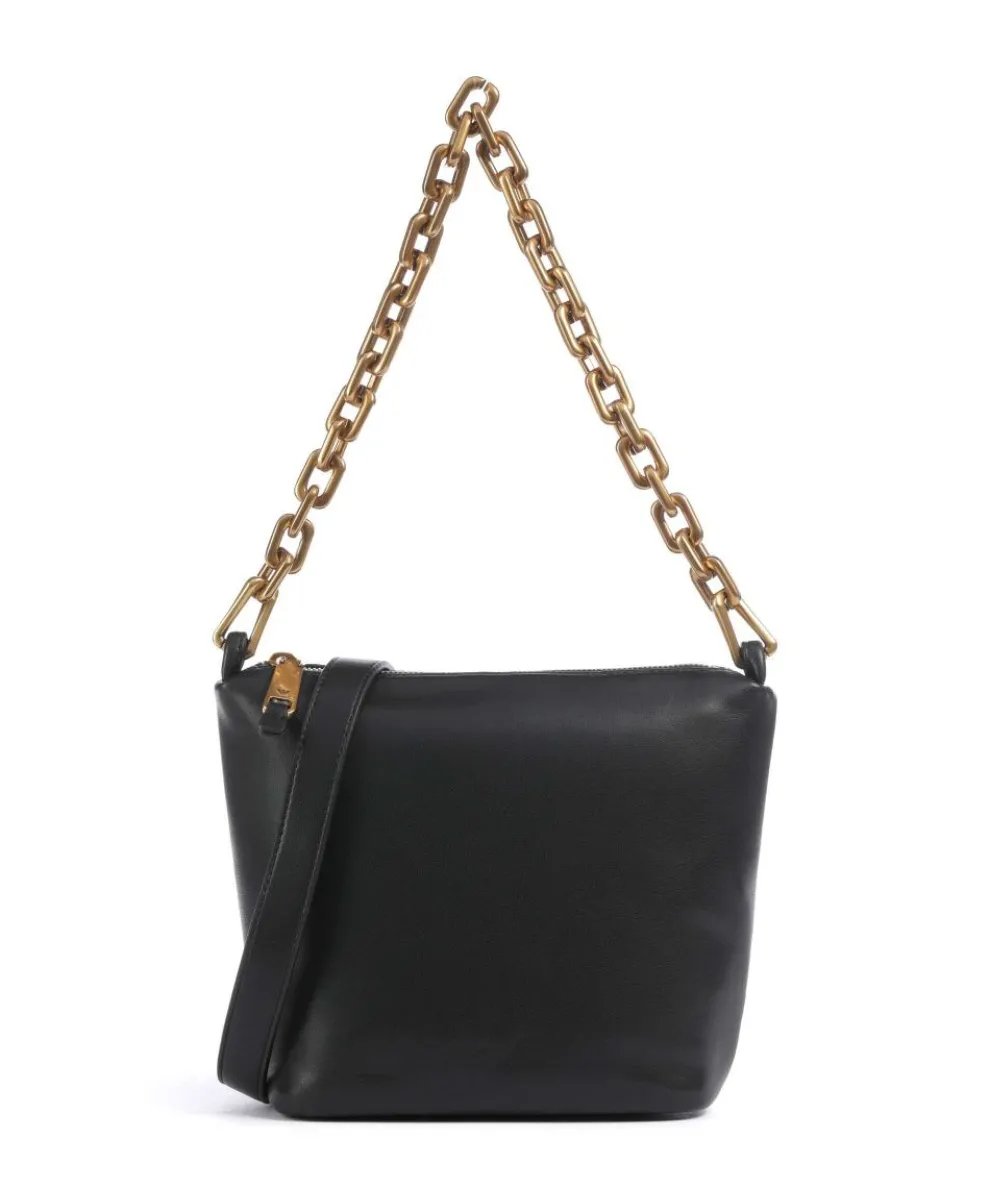 Sofi Schultertasche fein genarbtes Rindsleder schwarz