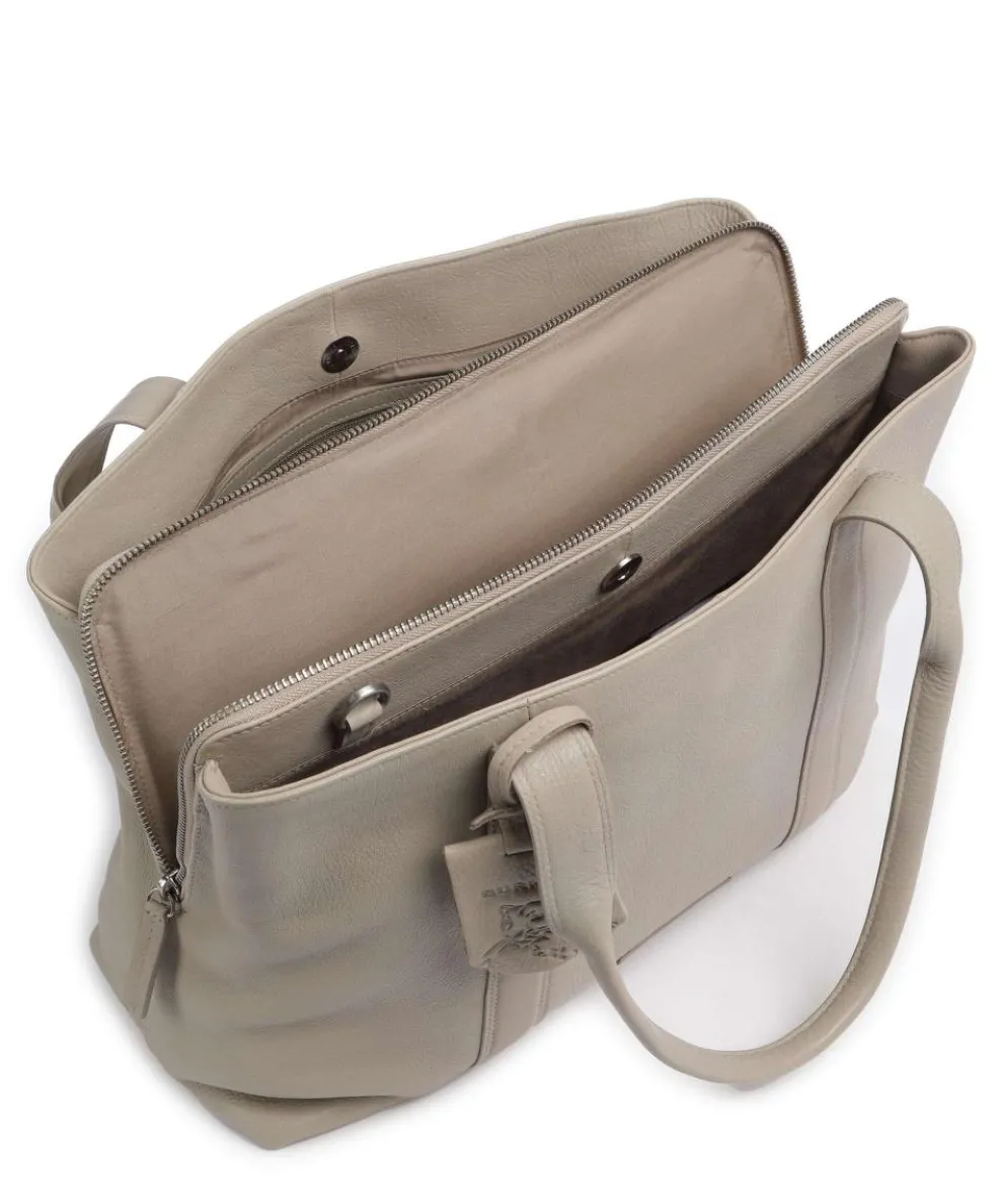 Soft Skylar Aktentasche 13″ genarbtes Leder hellgrau