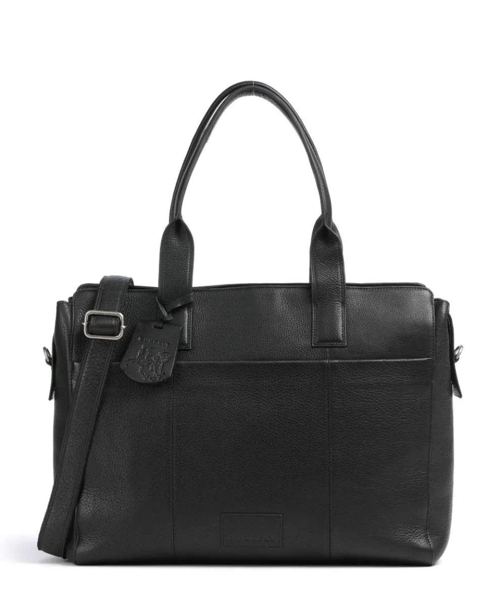 Soft Skylar Aktentasche 15″ fein genarbtes Leder schwarz