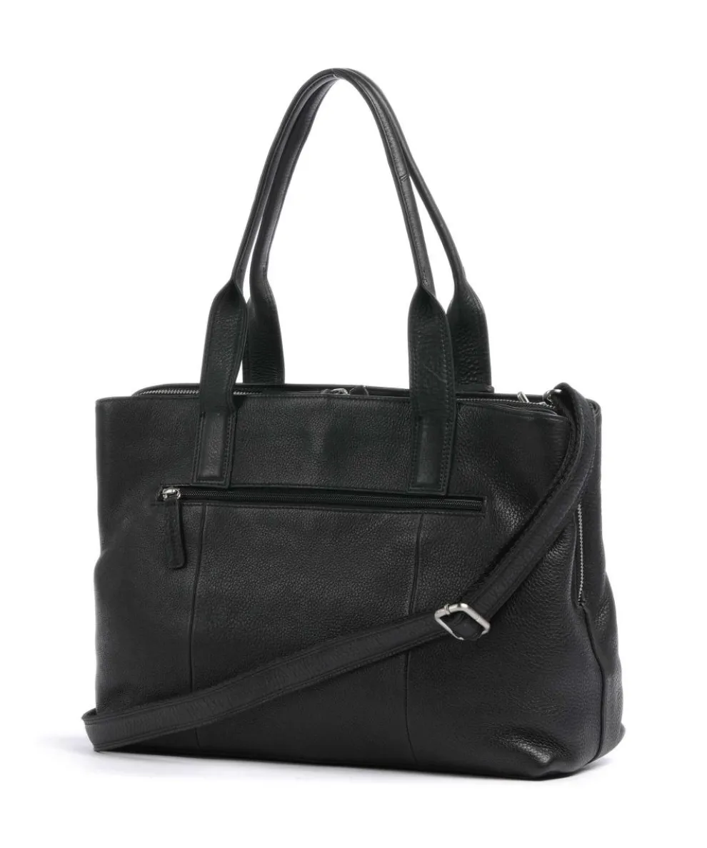 Soft Skylar Aktentasche 13″ genarbtes Leder schwarz