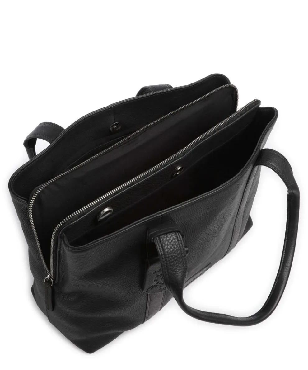 Soft Skylar Aktentasche 13″ genarbtes Leder schwarz