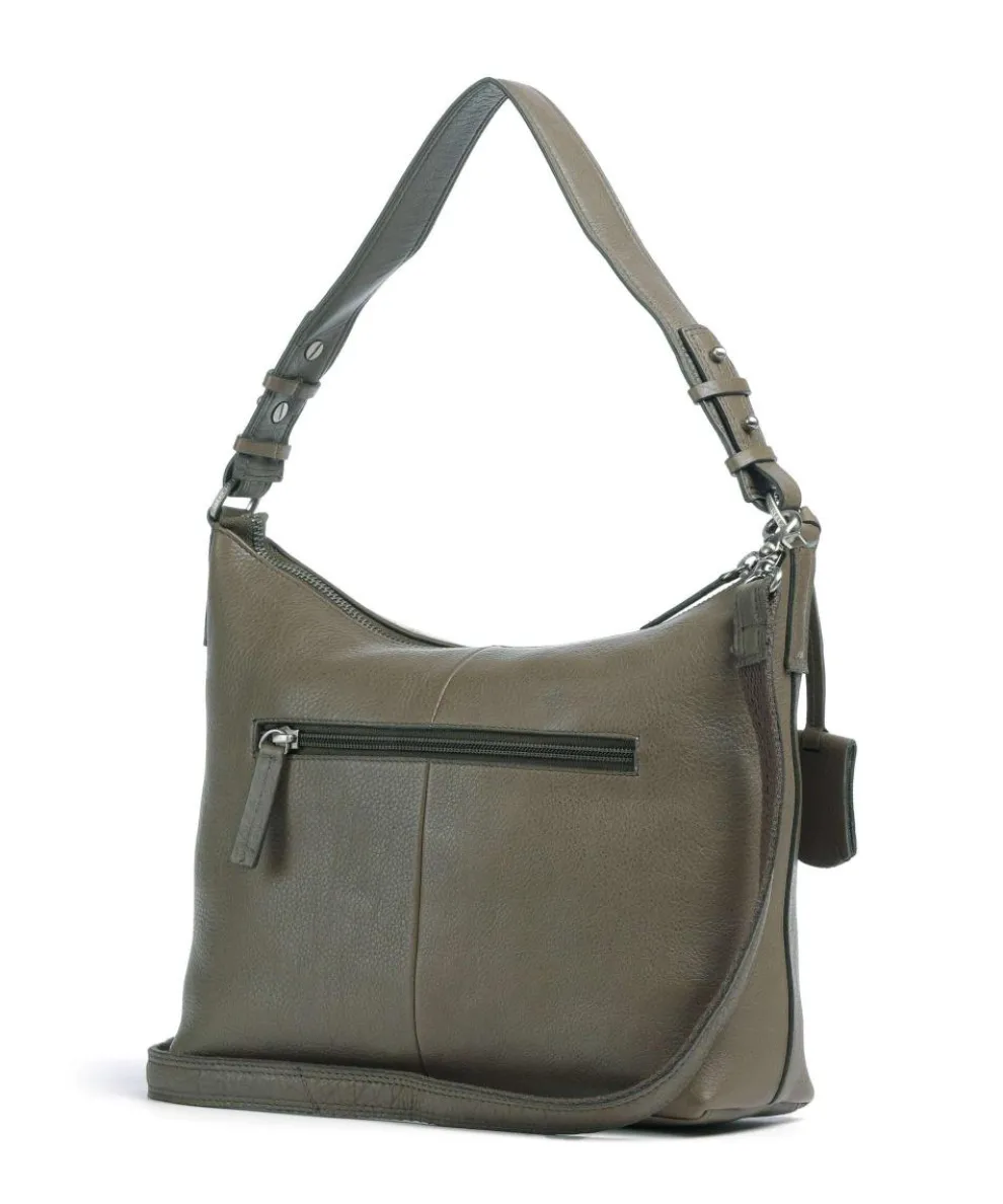 Soft Skylar Beuteltasche genarbtes Leder taupe