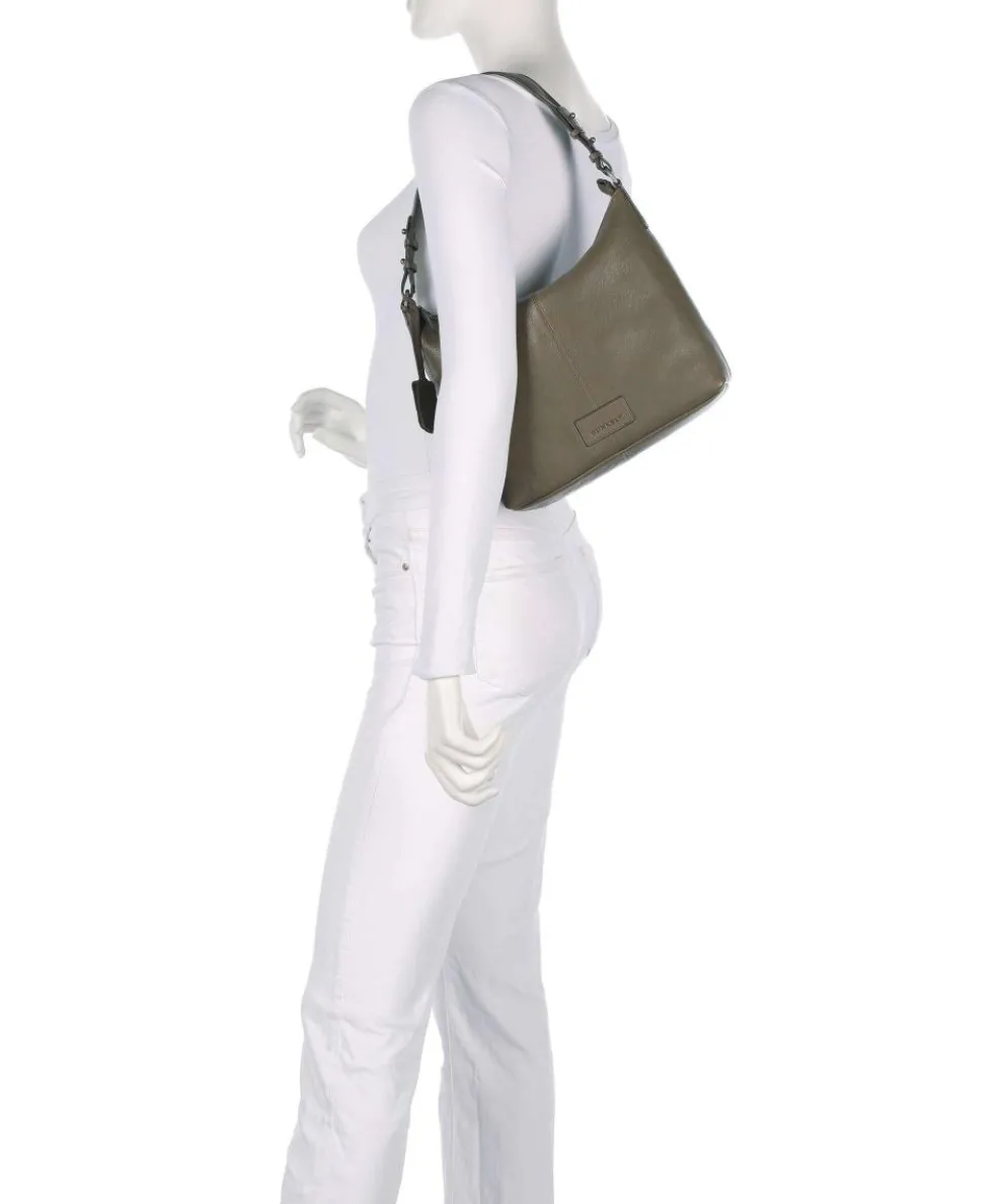 Soft Skylar Beuteltasche genarbtes Leder taupe