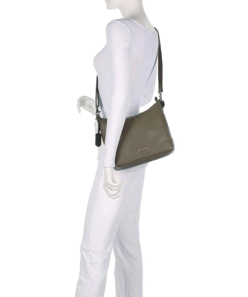 Soft Skylar Beuteltasche genarbtes Leder taupe