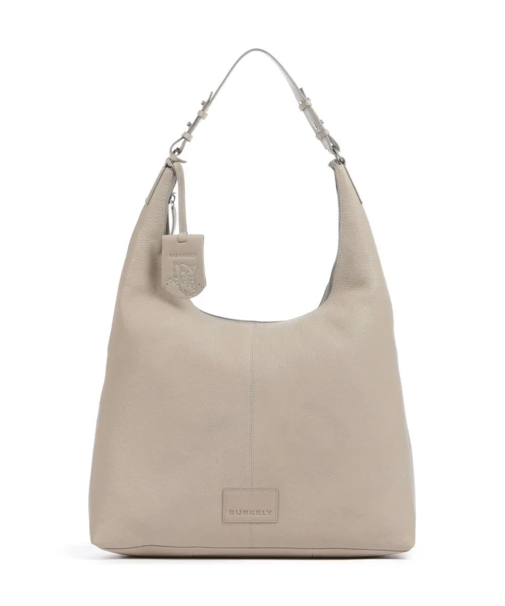 Soft Skylar Beuteltasche genarbtes Leder hellgrau