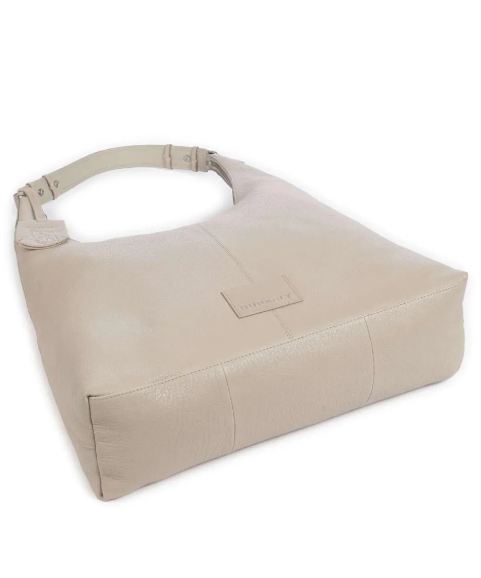 Soft Skylar Beuteltasche genarbtes Leder hellgrau