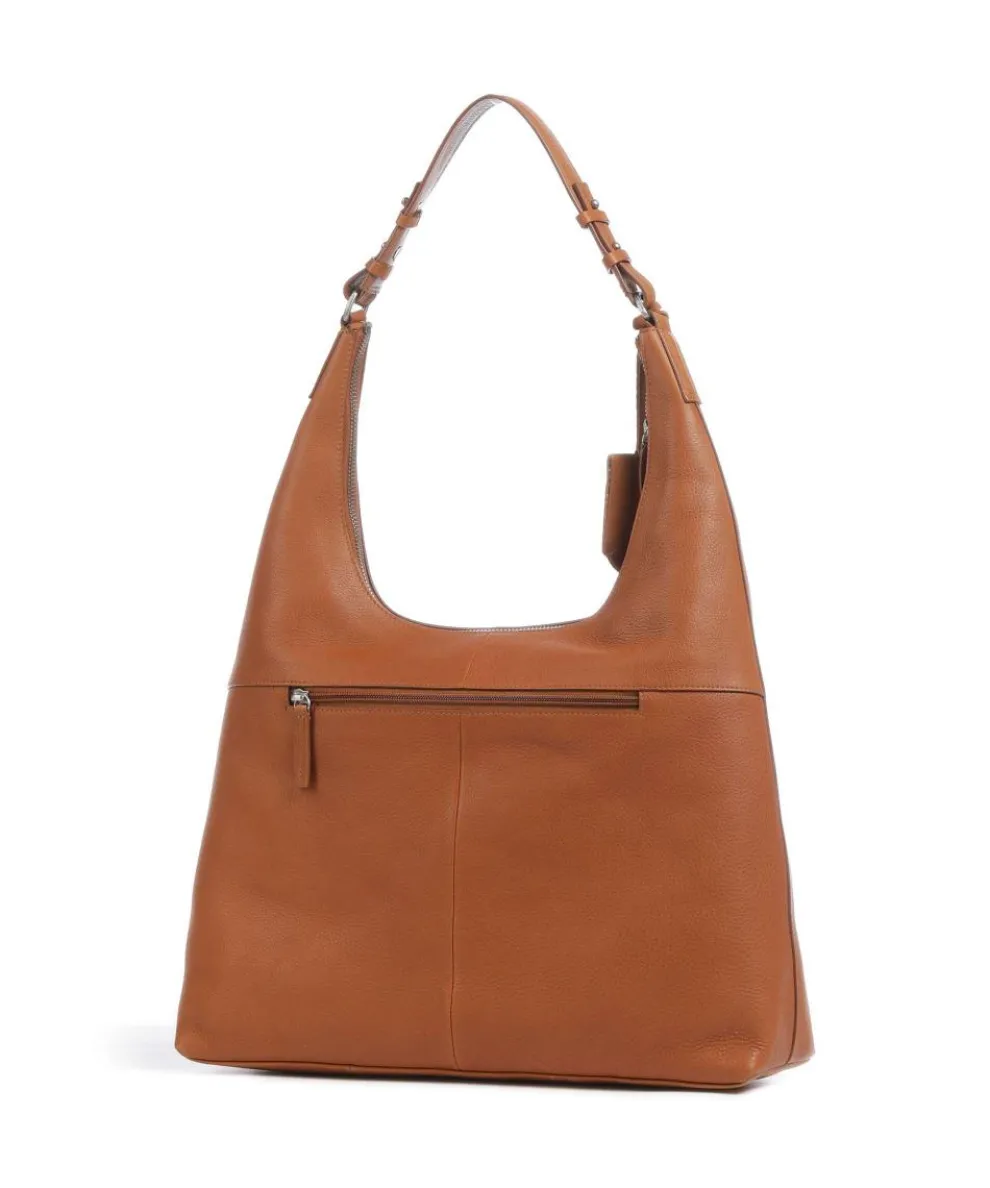 Soft Skylar Beuteltasche genarbtes Leder cognac