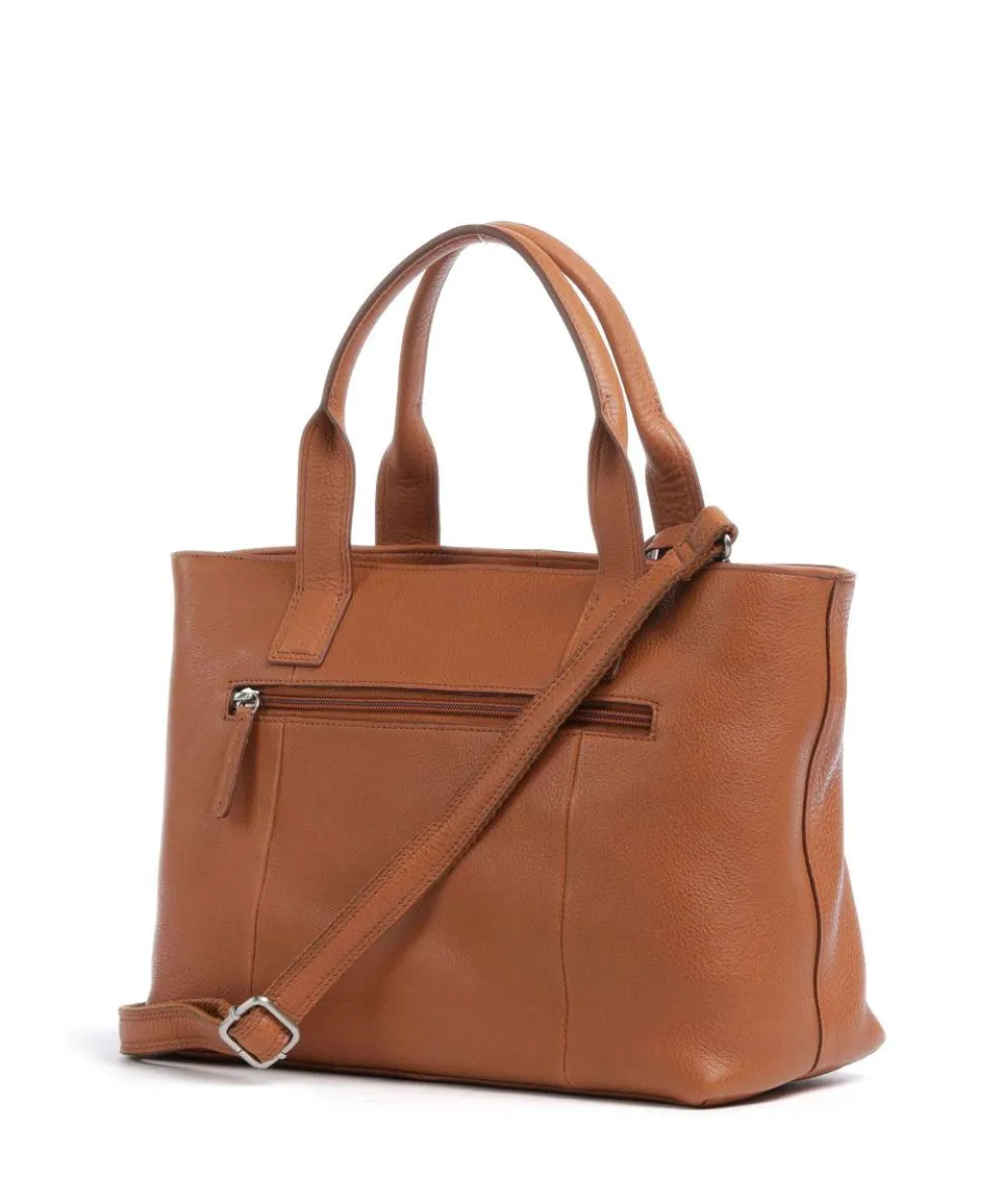 Soft Skylar Handtasche genarbtes Leder cognac