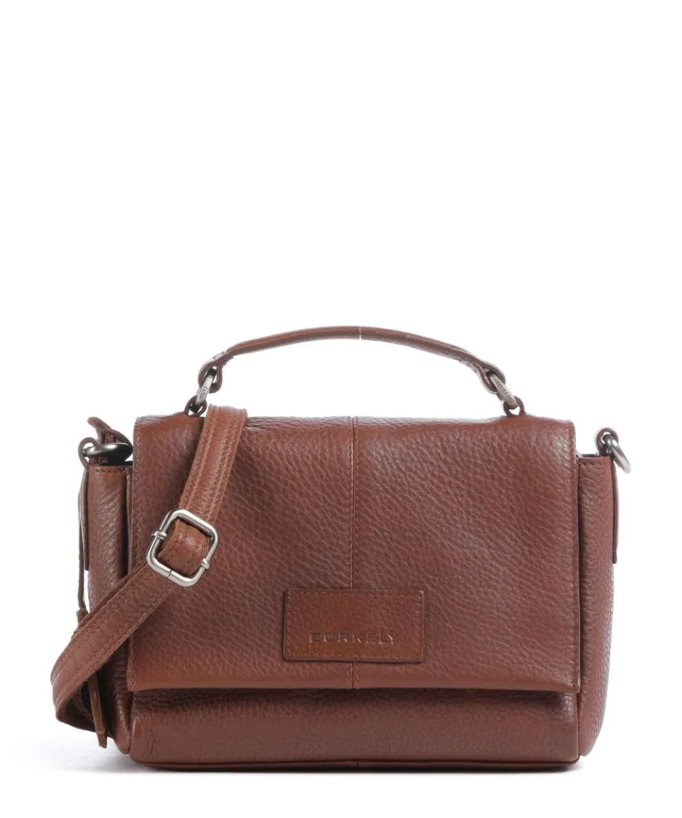 Soft Skylar Umhängetasche genarbtes Leder braun