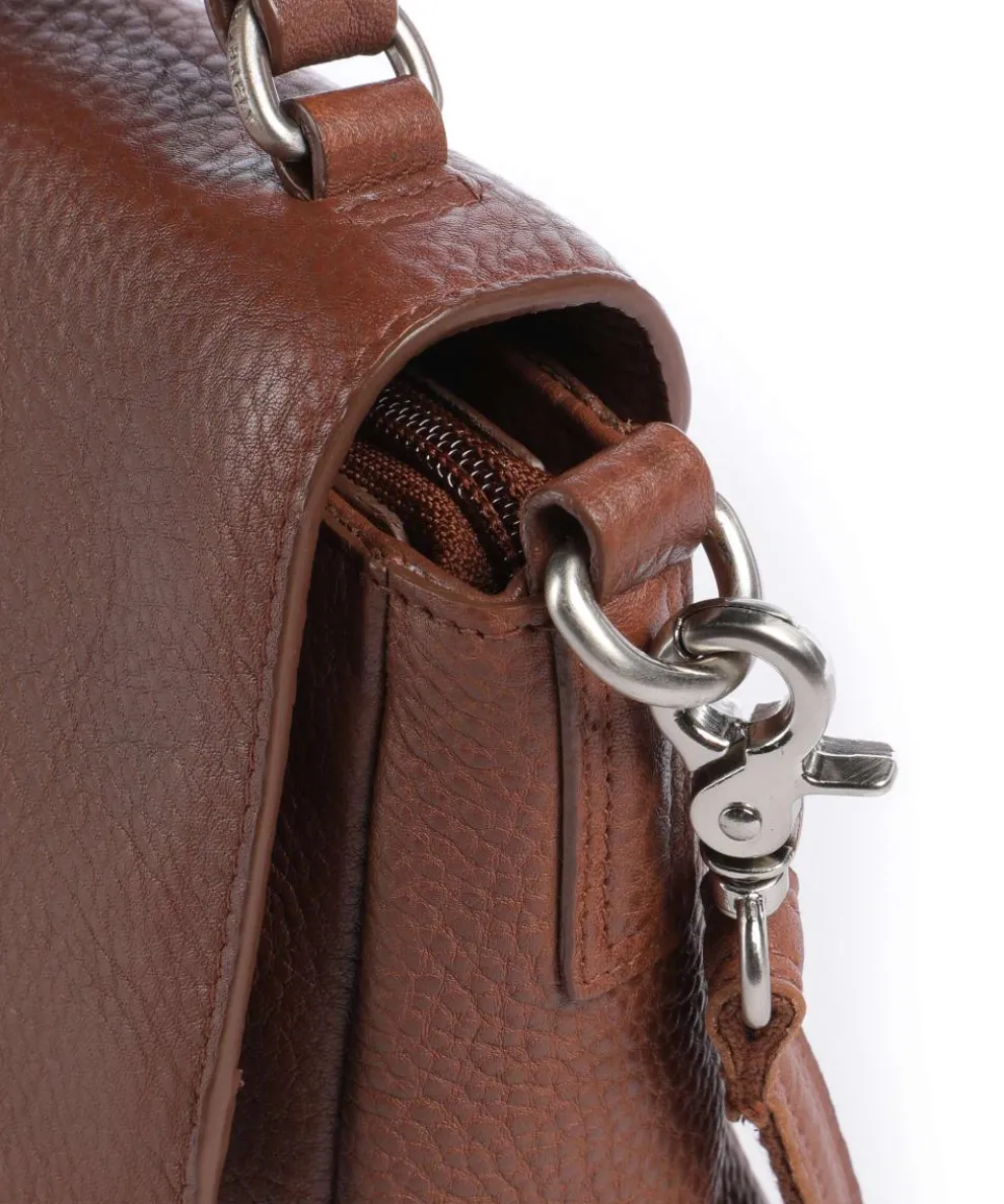 Soft Skylar Umhängetasche genarbtes Leder braun