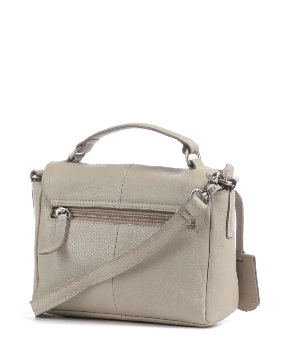Soft Skylar Umhängetasche genarbtes Leder beige