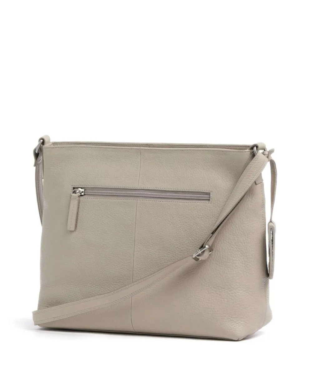 Soft Skylar Umhängetasche genarbtes Leder hellgrau