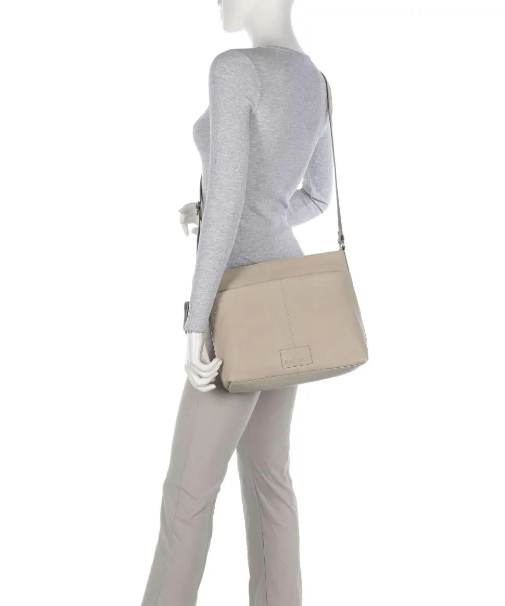 Soft Skylar Umhängetasche genarbtes Leder hellgrau