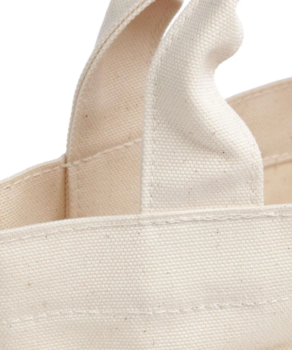 Solid Mono Mini Handtasche Canvas natur