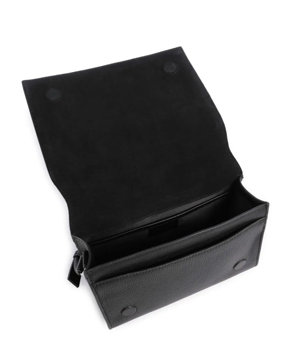 Sonti Umhängetasche genarbtes Rindsleder schwarz