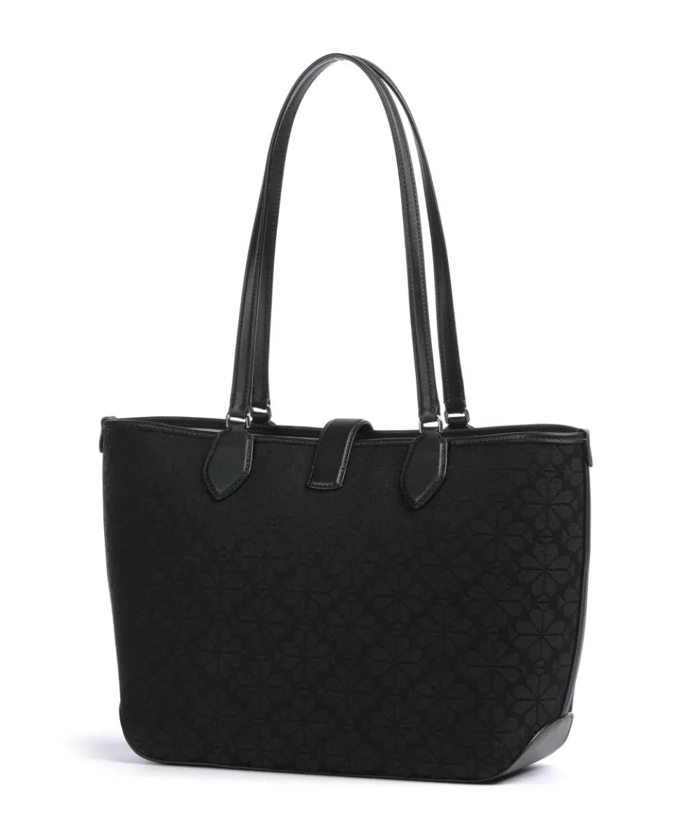 Spade Flower Jacquard Shopper Textil schwarz