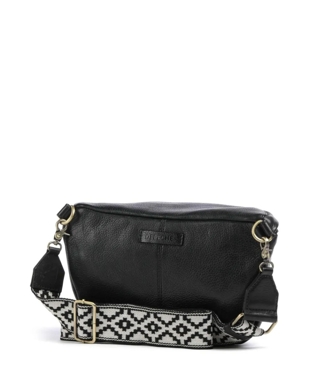 Sport Vogue Umhängetasche genarbtes Rindsleder schwarz