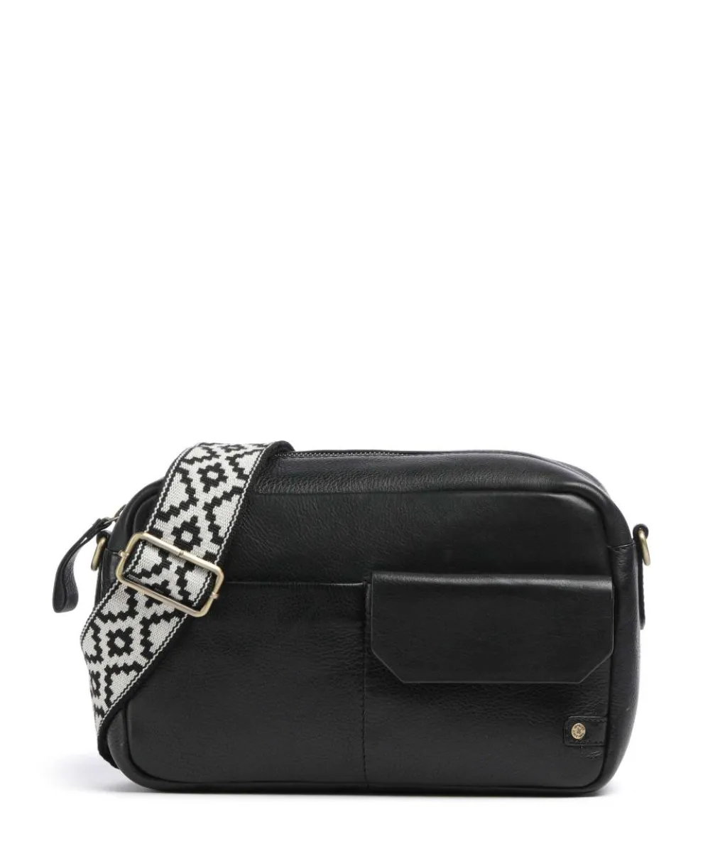 Sport Vogue Umhängetasche genarbtes Rindsleder schwarz