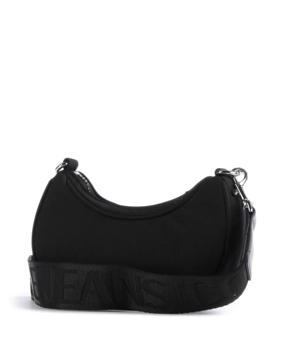 Sporty Logo Umhängetasche Polyester schwarz