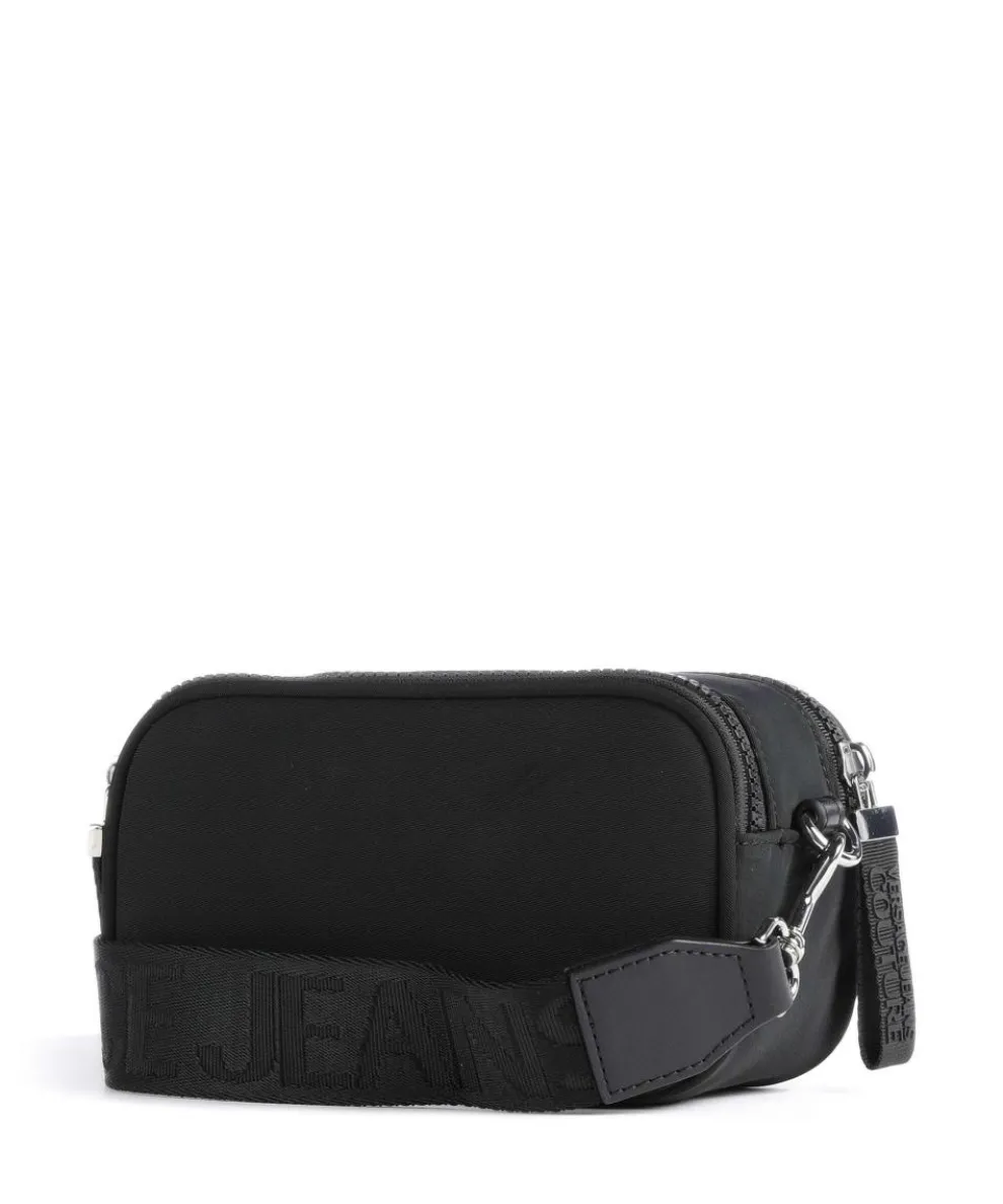 Sporty Logo Umhängetasche recyceltes Nylon schwarz