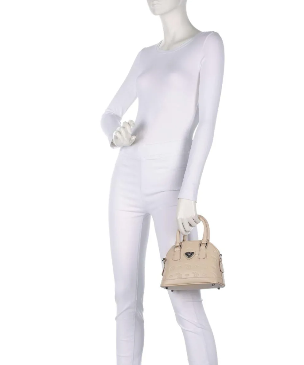 Stampato Oetwil Handtasche Canvas, Kalbsleder beige