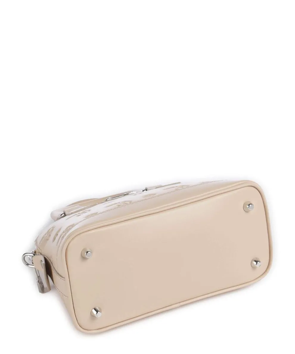 Stampato Oetwil Handtasche Canvas, Kalbsleder beige