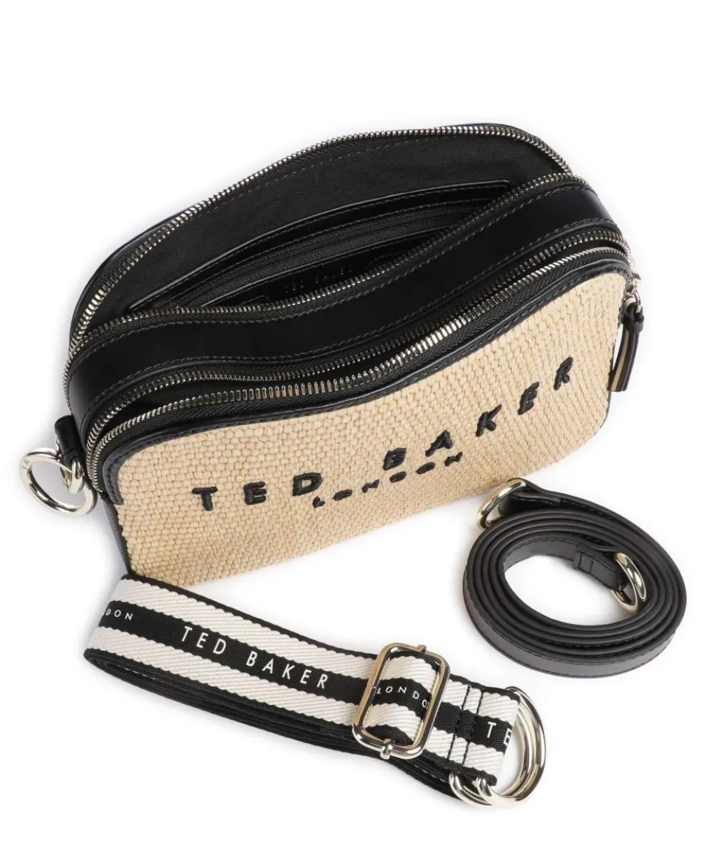 Stelio Umhängetasche Polypropylen, Rindsleder natur/schwarz