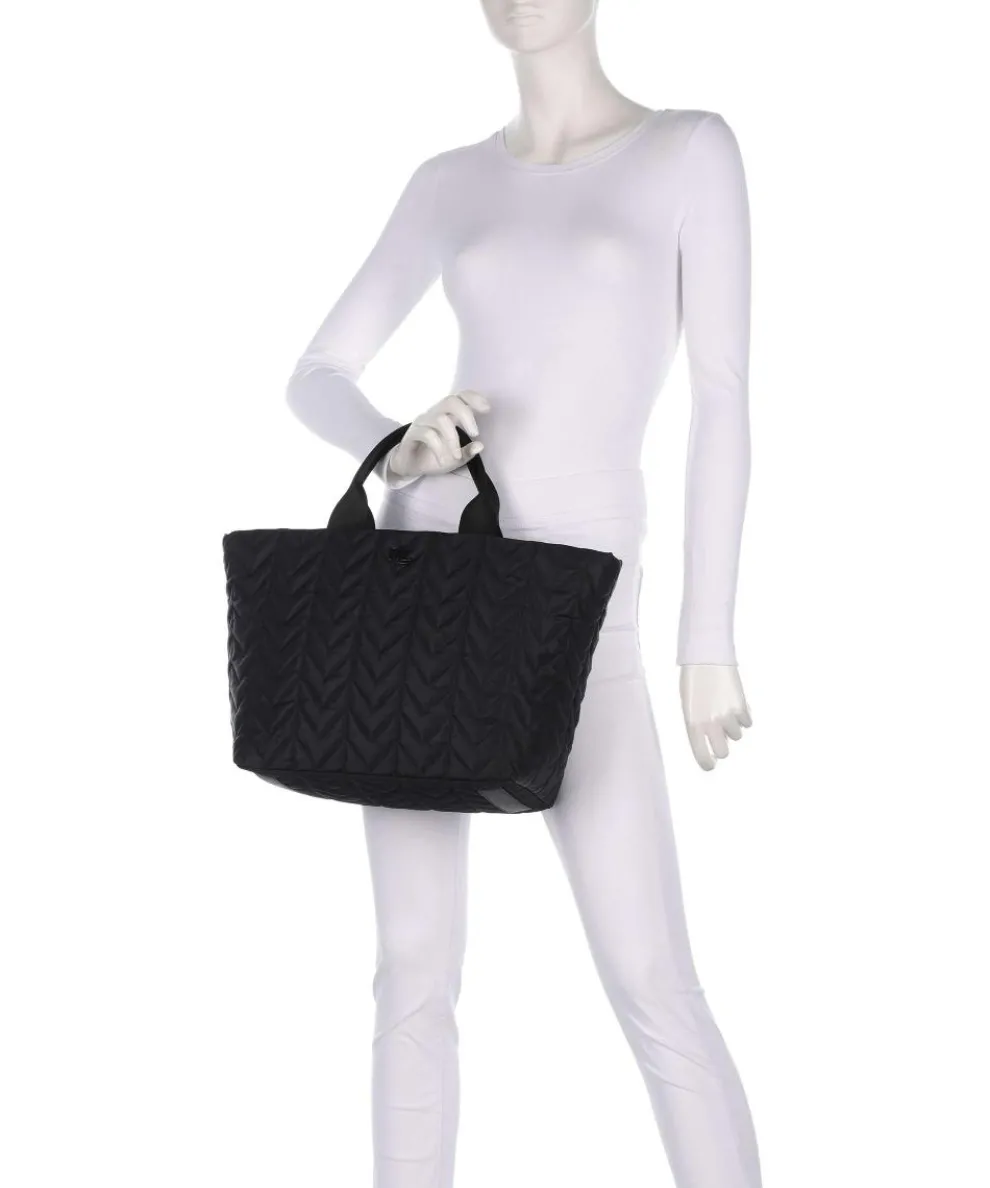 Stevie Extra Large Handtasche recyceltes Nylon schwarz