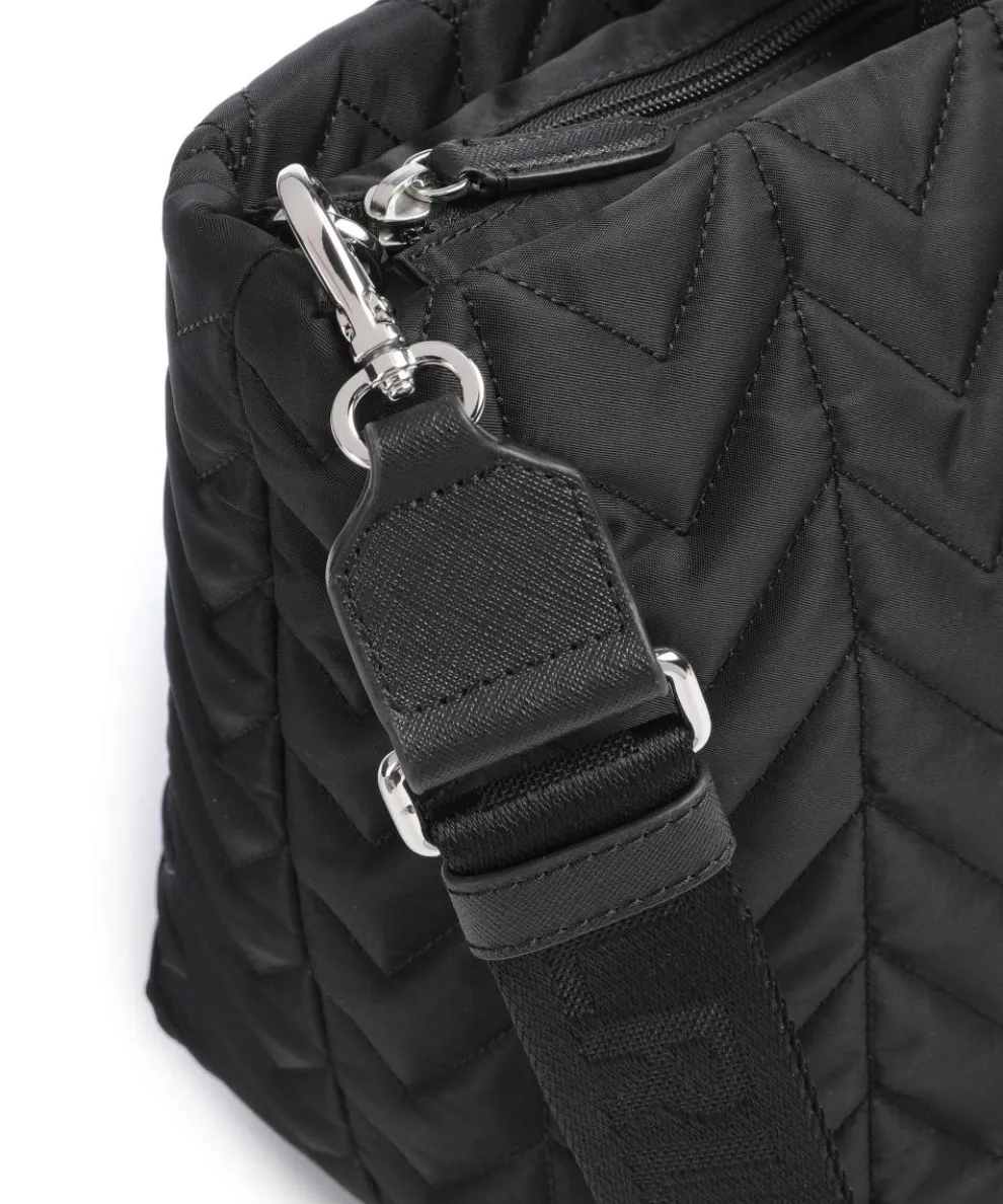 Stevie Extra Large Handtasche recyceltes Nylon schwarz