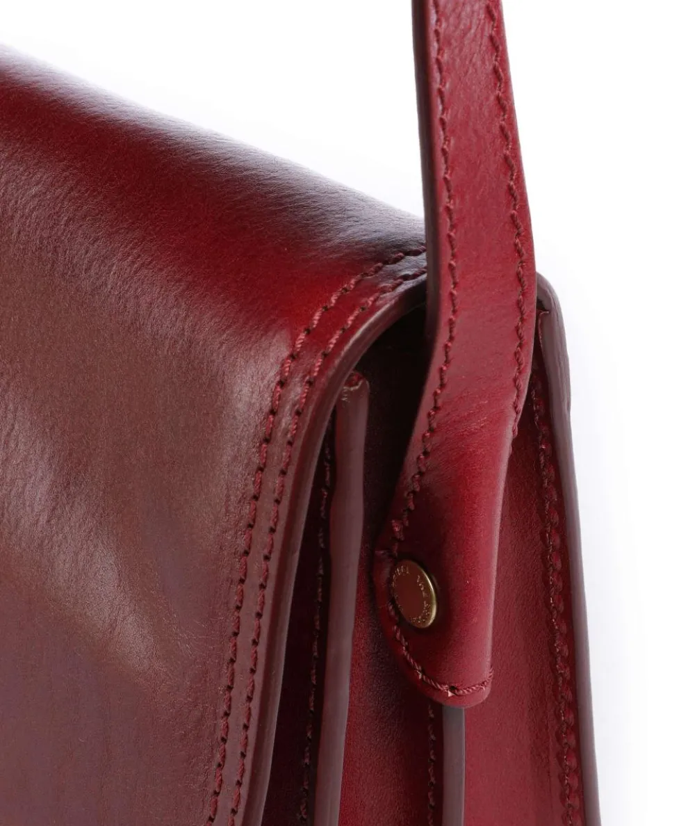 Stodo Umhängetasche fein genarbtes Rindsleder dunkelrot