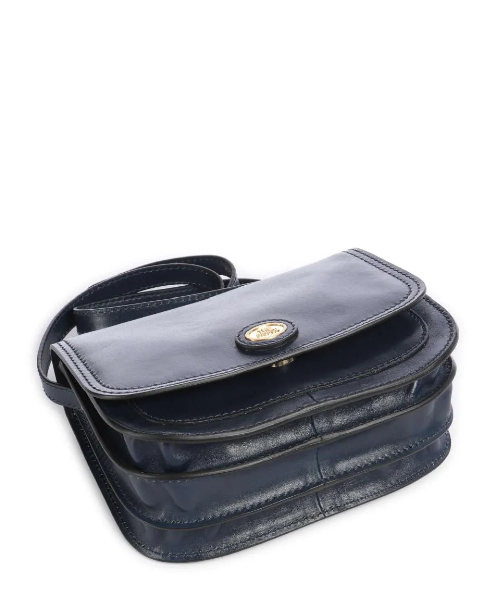 Story Donna Umhängetasche fein genarbtes Leder dunkelblau