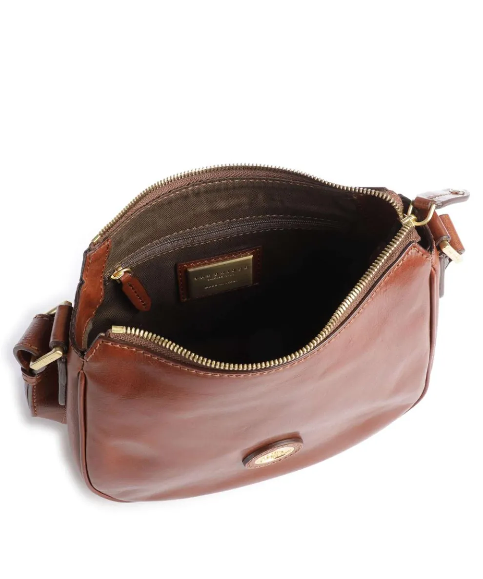 Story Donna Umhängetasche fein genarbtes Rindsleder braun