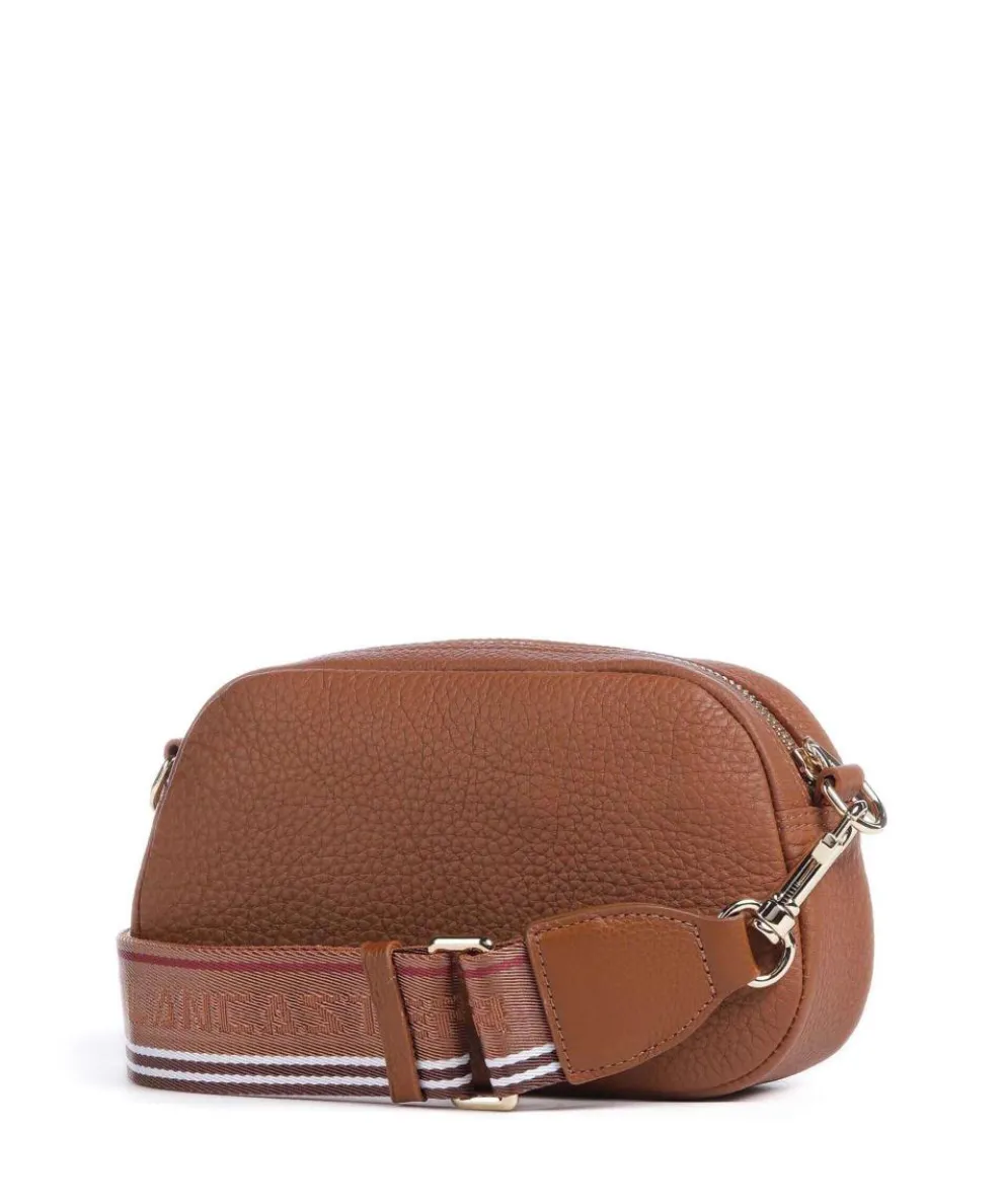 Studio Mimi Umhängetasche genarbtes Leder braun