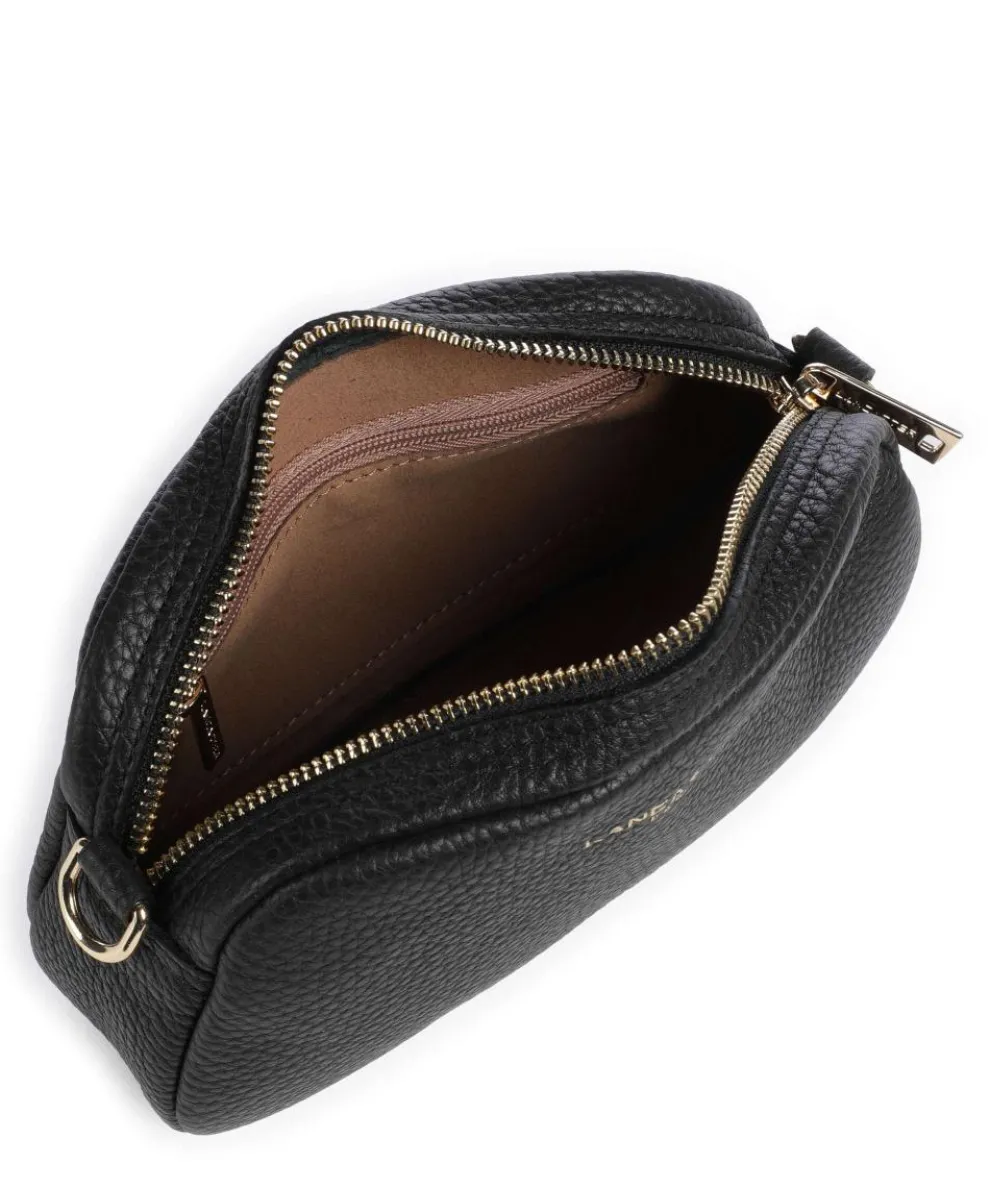 Studio Mimi Umhängetasche genarbtes Leder schwarz