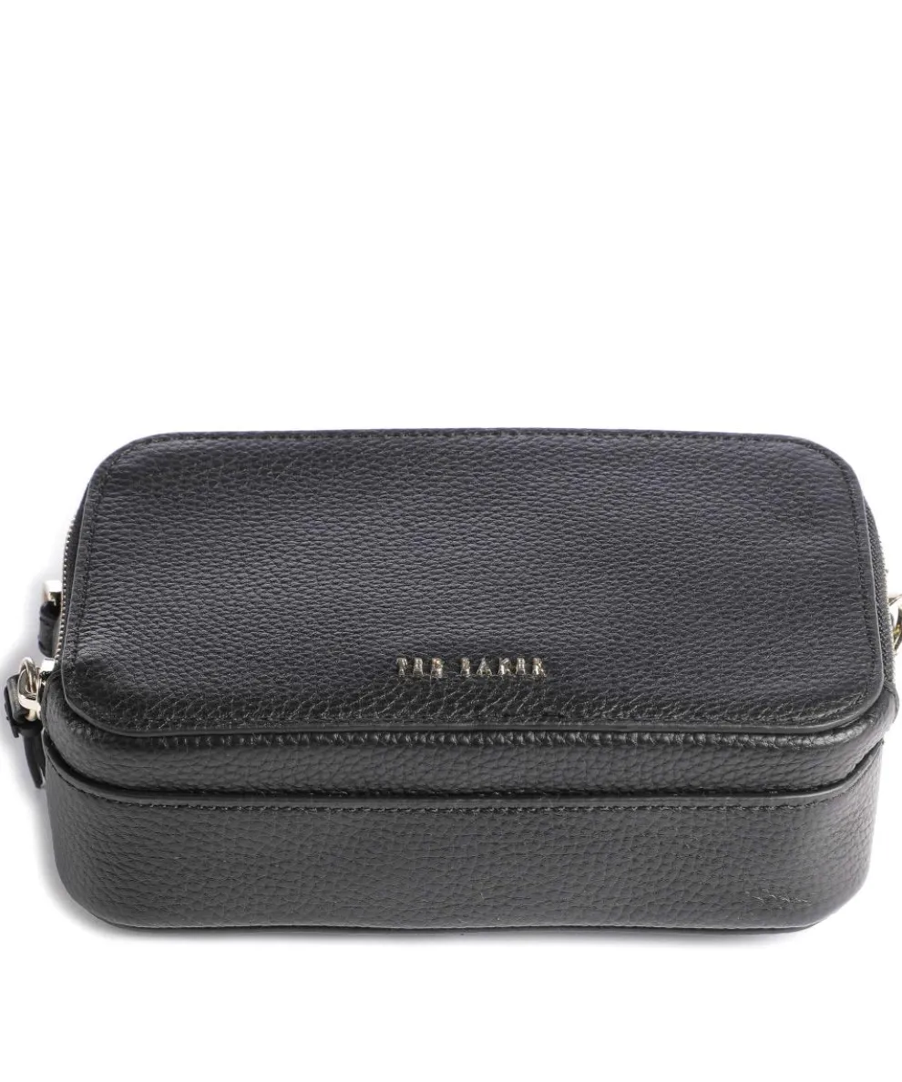 Stunna Umhängetasche genarbtes Leder schwarz