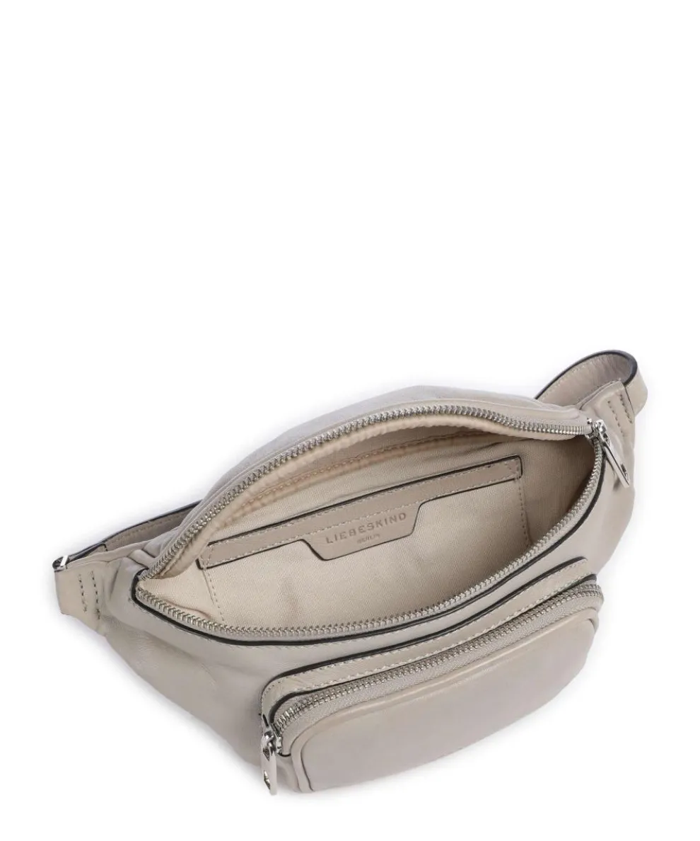 Lila Sheep Natural M Gürteltasche Schafsleder grau