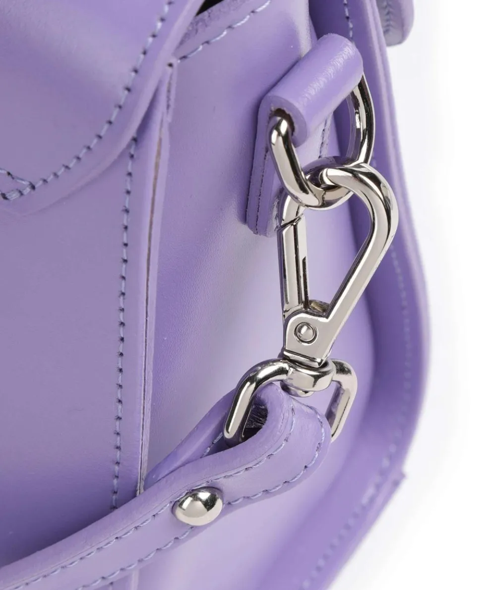 Suave Even Handtasche glattes Rindsleder violett