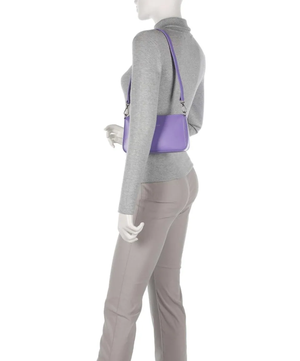 Suave Even Schultertasche glattes Rindsleder violett